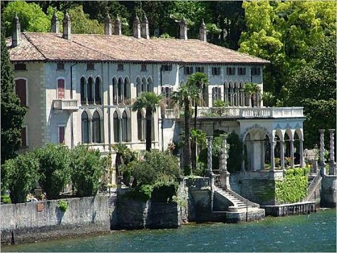 Lake Como Hotels, Varenna Lake Como, Villa Monastero, Lakeside Hotel, Comer See, Italian Lakes, Mediterranean Style Homes, Italian Architecture, Lake Como Italy