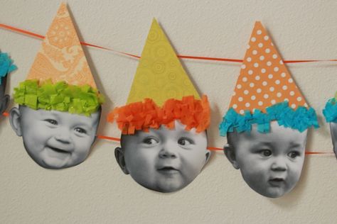 Baby Birthday Banner {Tutorial} Baby Birthday Banner, Banner Tutorial, Baby Basket, Funny Happy Birthday, Decoration Birthday, Baby First Birthday, Birthday Photo, Baby Party, Birthday Fun