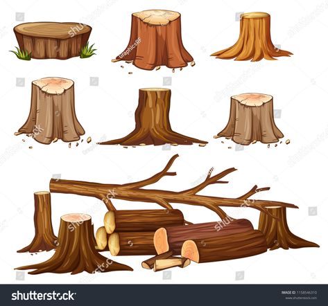 Deforestation Illustration, Deforestation Drawing, Deforestation Poster, Visual Literacy, Dragon Artwork, Tree Stump, Character Design Animation, Vector Graphics, Cartoon Styles