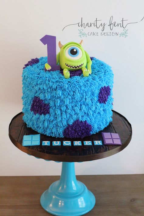 Monsters Inc 1st Birthday Party Ideas, Monster Inc Smash Cake, Monsters Inc 1st Birthday Boy, Monster Ink Cake, Monsters Inc First Birthday Boy, Monsters Inc Birthday Party Ideas 2nd, Monster Inc Cake Ideas, Pastel Monster Inc, Monsters Inc 2nd Birthday Party