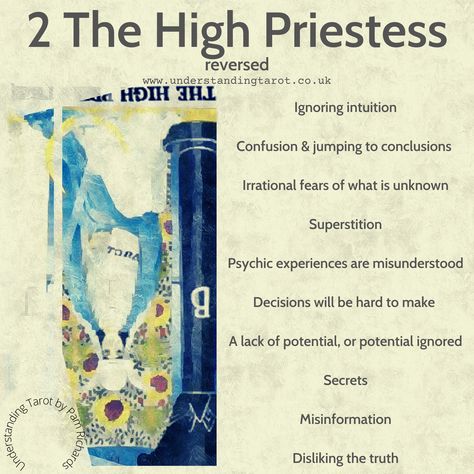 High Priestess Tarot Reversed, The High Priestess Tarot Meaning Reverse, The High Priestess Tarot Meaning Reversed, The High Priestess Reversed, High Priestess Reversed, The High Priestess Tarot Meaning, Tarot Explained, Understanding Tarot, Astrology Explained