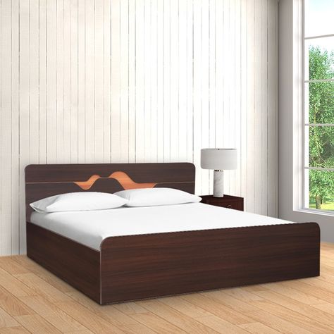 Buy Tweady Engineered Wood Box Storage King Size Bed in Denever Oak Colour by HomeTown online at Best Price. Shop Engineered Wood Box Storage King Size Bed in Denever Oak color from amazing designs. Avail discounts upto 50% on Box Storage King Size Bed which will elevate the decor of your house. ✔Fast Shipping ✔Easy Finance Options ✔Free Assembly. You can check out more wooden bed at HomeTown.in Ply Bed Design, Cots Designs Bedrooms Beds, Latest Bed Designs Modern, Bed Without Box, Queen Size Bed With Storage, Ply Furniture, Latest Wooden Bed Designs, King Size Bed With Storage, King Size Bed Designs