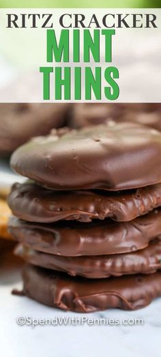 Cracker Candy Recipe Ritz, Lily's Peppermint Chips Recipes, Mint Thins Recipe, Ritz Cracker Mint Thins, Soft Christmas Butter Mints, Homemade Ritz Crackers, Bake Snacks, Awesome Cookies, Ritz Cracker Recipes