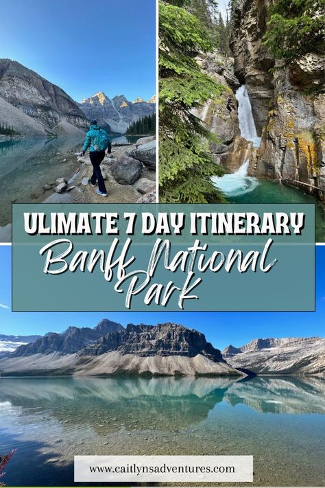 Ultimate 7-Day Itinerary for Banff  national park Things To Do In Banff Canada, Banff Vacation Itinerary, Vancouver To Banff Road Trip, Banff Itinerary Summer, Banff National Park Summer, Rv Camping In Banff National Park, Best Time To Go To Banff National Park, Best Time To Visit Banff, Banff Itinerary