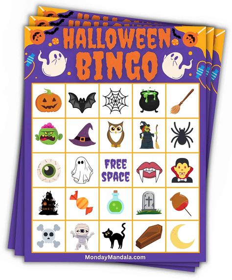 Halloween Bingo Free, Bingo Printable Free, Halloween Bingo Printable, Halloween Bingo Game, Halloween Bingo Cards, Free Printable Bingo Cards, Free Bingo Cards, Bingo For Kids, Halloween Bingo