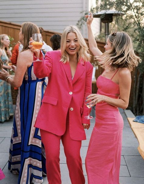 Summer Color Pallet Outfits, Colorful Cocktail Attire Men, Colorful Wedding Dress Code, Bright Wedding Dress, Coastal Cocktail Attire, Colorful Wedding Guests, Floral Wedding Attire, Groom Outfit Change, Garden Party Formal Attire