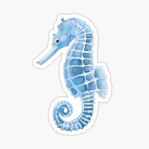 Seahorse Sticker, Sea Stickers, Watercolor Seahorse, Beach House Patio, Ocean Stickers, Water Sticker, House Patio, Ocean Images, Kindle Stickers