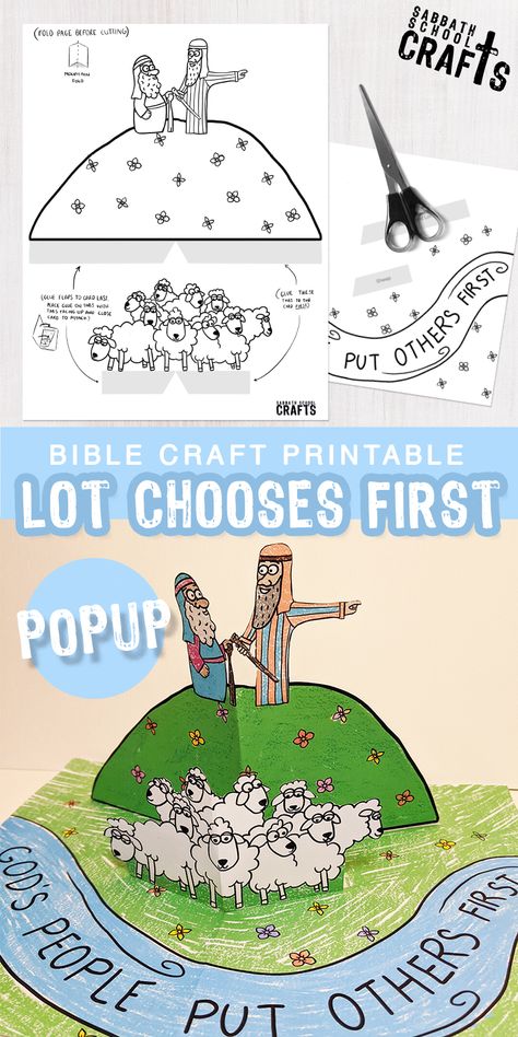 popup paper bible craft lot and abram Lot Bible Craft, Abraham And Lot Separate Craft, Abram Bible Craft, Lot And Abraham Craft, Abram And Lot Separate Craft, Abram And Lot Activity, Put God First Craft, Abram Follows God Craft, Abram And Lot Craft