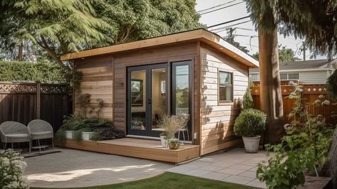 Tiny Home Backyard Guest Houses, Grandma Pods, Backyard Tiny House, Granny Flat Plans, Tiny Guest House, Mother In Law Cottage, Backyard Guest Houses, Granny House, Granny Pod