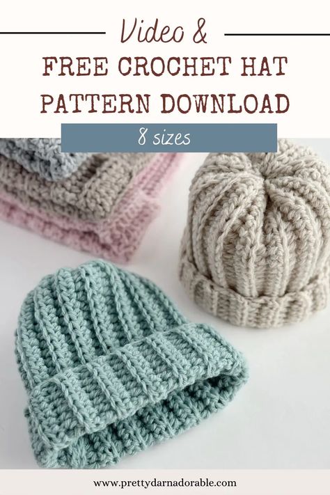 Free Download Crochet Ribbed Hat Pattern The Huntsman Crochet Ribbed Hat Pattern, Crochet Ribbed Hat, Macrame Things, Crocheting Tips, Free Crochet Hat Pattern, Easy Crochet Hat Patterns, Crochet Newborn Hat, Crochet Hat For Beginners, Beanie Knitting Patterns Free