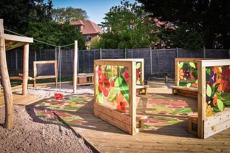 School Outdoor Area, Sensory Gardens, Outside Playground, Preschool Playground, Preschool Garden, Outdoor Learning Spaces, Outdoor Play Spaces, Farm School, Kindergarten Design