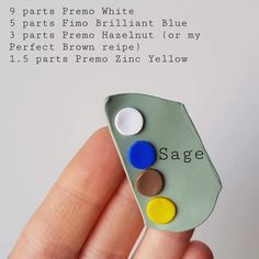 Fimo Color Recipes, Clay Mixing Colors, Polymer Clay Color Mixing Chart, Fimo Recipe, Polymer Clay Color Mixing Recipes, Colour Recipe, Clay Mixing, Clay Recipes, Color Recipe