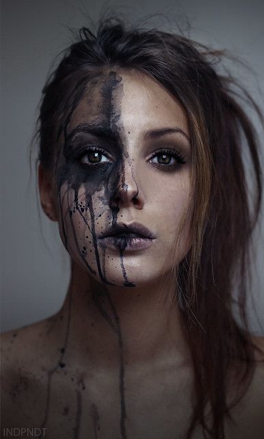 Ideas Photography, Face And Body, A Woman, Paint, Photography, Hair, Black