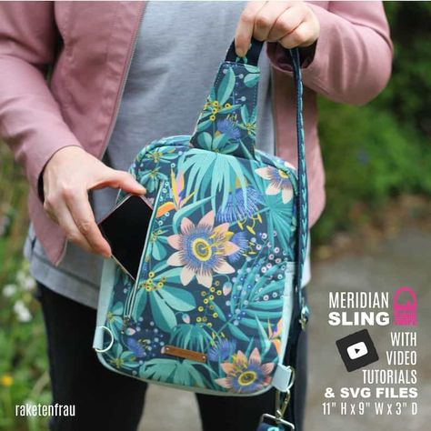 3 Zipper Cross Body Bag Pattern, Sewing Pattern Sling Bag, Easy Sling Bag Pattern, Cross Body Sling Bag Pattern Free, Free Sling Bag Pattern, Free Crossbody Bag Pattern, Free Sling Bag Patterns To Sew, Purse Patterns Free Sewing Handbags, Crossbody Sling Bag Pattern