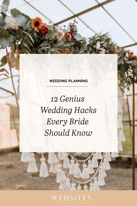 Wedding Hacks For Bride, Wedding Life Hacks, Wedding Hacks Tips, Cheap Wedding Tips, Bridal Ideas Wedding, Wedding Tips Hacks, Diy Bride Hair, Diy Wedding Hacks, Wedding Tips And Tricks Hacks