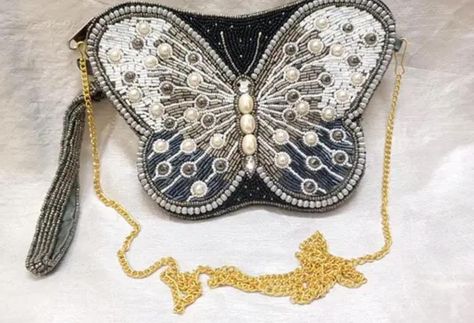 Rs950 free ship..cash on delivery available.. more options Beaded Butterfly, Dress Materials Cotton, Watch Belt, Velvet Clutch, Woman Bags Handbags, Formal Shoes For Men, Butterfly Design, Formal Shoes, Clutch Purse