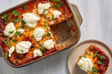 Weeknight Spinach and Ricotta Lasagna Recipe Spinach Ricotta Lasagna, Spinach And Ricotta Lasagna, Ricotta Lasagna, Oven Ready Lasagna, Spinach And Ricotta, Baked Lasagna, Traditional Lasagna, Spinach Ricotta, Nyt Cooking