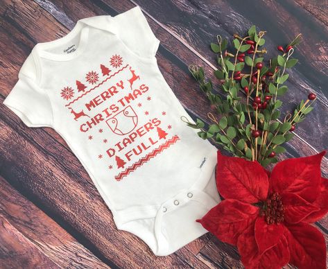 Christmas Onesies, Holiday Onesies, Orange Wreath, Christmas Onesie, White Onesie, Baby Christmas Outfit, Baby Christmas, Gold Party, Classic Holiday