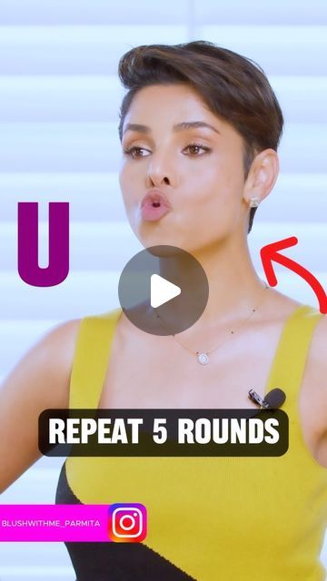 Parmita katkar on Instagram: "💁🏻‍♀️AEIOU 💪👄 Dive into these targeted exercises designed to amplify the range of motion in your jaw, cheeks, mouth, lips, and the entire facial periphery! 🌟 🤩   🧏🏻‍♀️When doing these exercises, it is important to move your jaw far out in each direction until you feel the muscles stretch.   🚨🗣️You shouldn’t feel any pain, only a strong stretch.   🔄 Practice these movements EACH 5-10 times to warm up facial muscles before a face workout routine.   Have you tried my “21 Day face Yoga Mastery program” yet❓  💥 🤔 Can you tell between the two versions you saw in this video, which version would be applicable for a heavy face and which one for someone with a less facial fat?  O! yes there is a variation in exercises for faces with different goals! 🙌👀  # Exercise Face Muscles, Cheek Workout Face, Facial Workout Face Exercises, Best Face Exercises, Mouth Exercises Facial Yoga, Face Yoga For Lips, Face Yoga Exercises Video, Cubby Cheeks Exercise, Face Hiit Workout