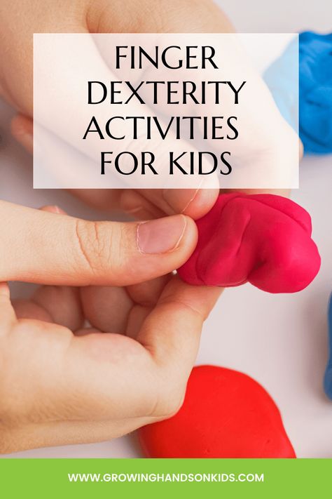 Picture of a child holding a piece of red play dough between their fingers on a table. White text overlay with black text says "Finger Dexterity Activities for Kids." Dexterity Activities For Kids, Dexterity Activities, Care Tasks, Pediatric Physical Therapy Activities, Pediatric Physical Therapy, Writing Support, Fine Motor Activities For Kids, Pediatric Occupational Therapy, Drawing Exercises