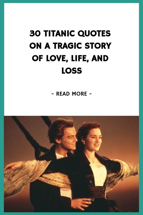 30 Titanic Quotes on a Tragic Story of Love, Life, and Loss https://www.quoteambition.com/titanic-quotes Titanic Captions, Titanic Love Quotes, Titanic Quotes Romantic, Titanic Lines, Quotes From Titanic, Movie Lines Deep, Deep Movie Quotes, Titanic Movie Quotes, Titanic Aesthetic