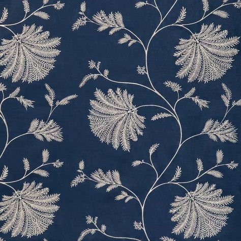 Floral Drapery, Benjamin Moore Colors, Fabric House, Drapery Hardware, Fabric Houses, Navy Fabric, Color Crush, New Carpet, Carpet Colors