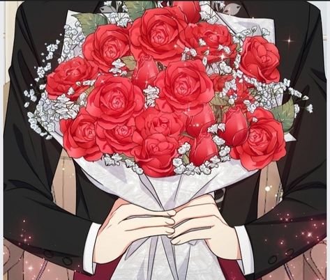 Anime Bouquet, Rose Anime, Emoji Cat, Anime Flower, Phone Icon, Anime One, الرسومات اللطيفة, Cartoon Art Styles, Aesthetic Food