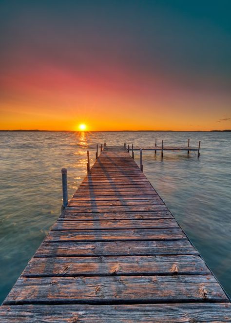 brown wooden dock on calm water during sunset photo – Free Water Image on Unsplash Day Trips From Chicago, Image Zen, Photo Awards, Sunset Wall Art, Best Sunset, Alam Yang Indah, Sunset Photos, Beautiful Sunset, Beach Sunset