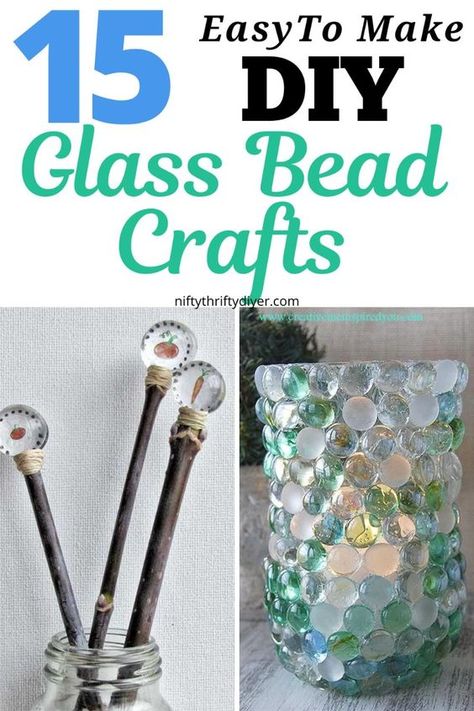 15 Glass Bead Crafts - Discover stunning DIY Glass Gem craft ideas using flat marbles from the Dollar Tree! From glass stone sun catchers, to a decorative vase, you’ll be sure to find the perfect glass bead craft to make. These step by step tutorials are easy to follow. Enjoy these easy to make craft ideas and have fun choosing your glass gem projects today! Crafts With Glass Beads, Glass Gems Projects Ideas, Glass Marbles Diy Crafts, Crystal Suncatchers Diy Craft Ideas, Best Glue For Glass, Glass Beads Crafts, Stuffed Animal Storage Diy, Glass Bead Crafts Diy, Marble Diy