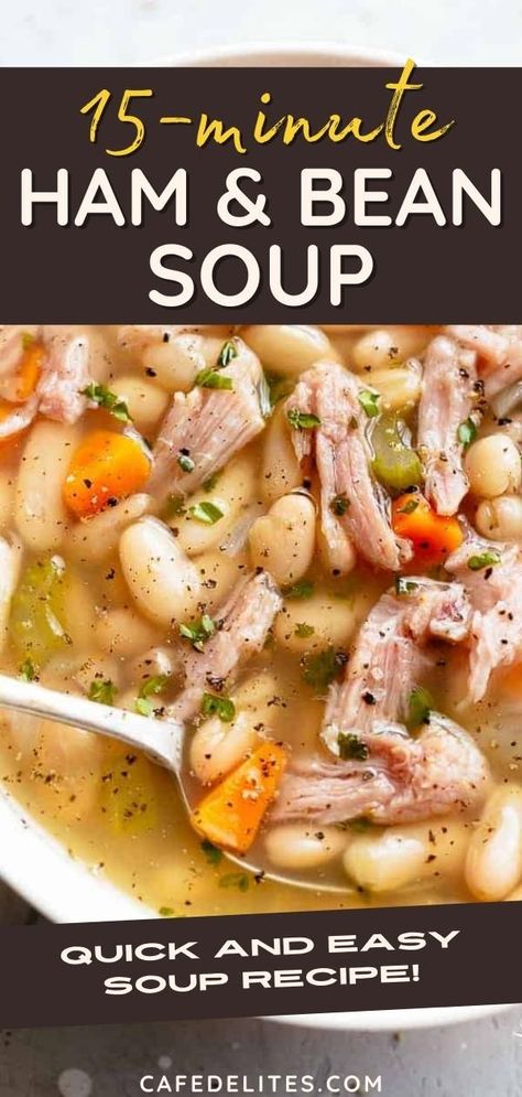 White Bean And Potato Soup With Ham, Ham Beens 15 Bean Soup, Easy Ham Bean Soup Recipes, Ham And Bean Soup Using Canned Beans, Leftover Ham And Bean Soup Recipes, Bean Soup With Ham Bone And Canned Beans, Navy Beans And Ham Soup, Navy Bean Soup With Canned Beans, Easy Ham And Bean Soup Using Canned Beans