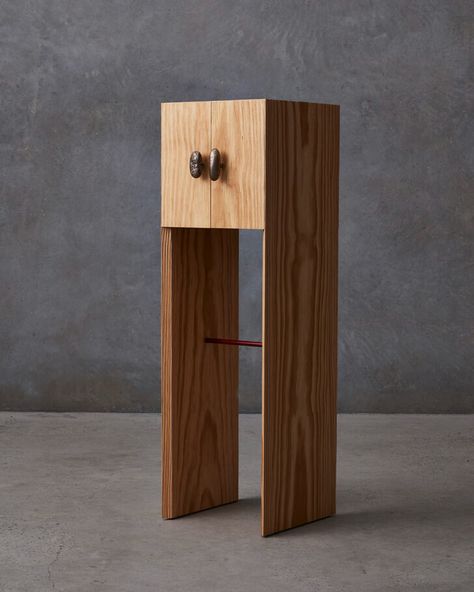 Minimalist Wood Furniture, Dress Rack, Blind Contour Drawing, Standing Cabinet, Box Table, Human Sculpture, Furniture Details Design, Sight Unseen, Reclaimed Timber