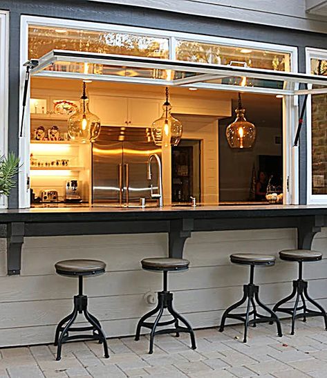 Kitchen Bar Window | Flip Out Windows | United States Kitchen Bar Window, Kitchen Window Bar, Bar Window, Pass Through Window, Kitchen Window Design, Window Bars, Flip Out, Kitchen Window, Outdoor Kitchen Design