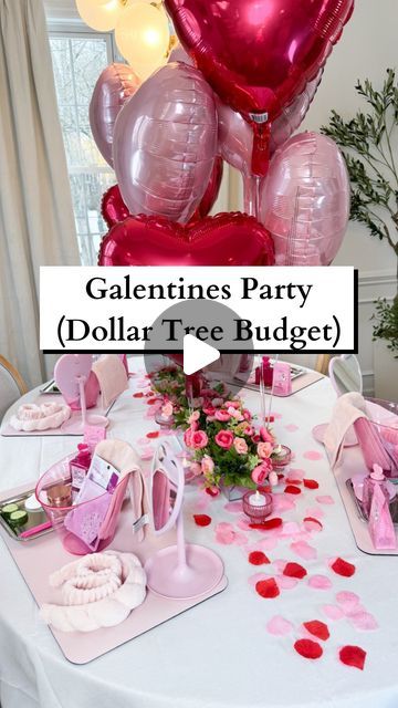 Micah Enriquez on Instagram: "Galentines Spa Party Idea- Budget Friendly 💗 #dollartree #diy #galentinesday #spaparty #selfcare #galentinesparty #tutorial #partyplanner #momlife" Spa Night Party, Diy Spa Party, Dollartree Diy, Spa Girl, Girl Spa Party, Dollar Tree Hacks, Spa Birthday, Galentines Party, Spa Night