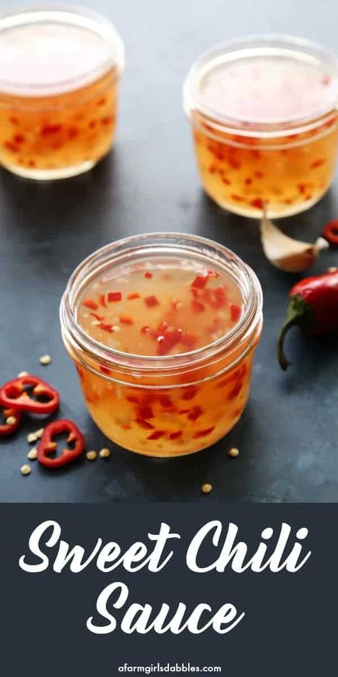 Asian Sweet Chili Sauce, Sweet Heat Sauce, Homemade Sweet Chili Sauce, Sweet Chili Sauce Recipe, Asian Sauces, Chili Sauce Recipe, Thai Chili Sauce, Homemade Sauce Recipes, Hot Sauce Recipes