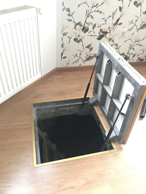 Floor Hatch Ideas, Crawl Space Access Door, Floor Hatch, Roof Hatch, Mortice Lock, Access Panel, Door Detail, Hidden Rooms, Hatch Door