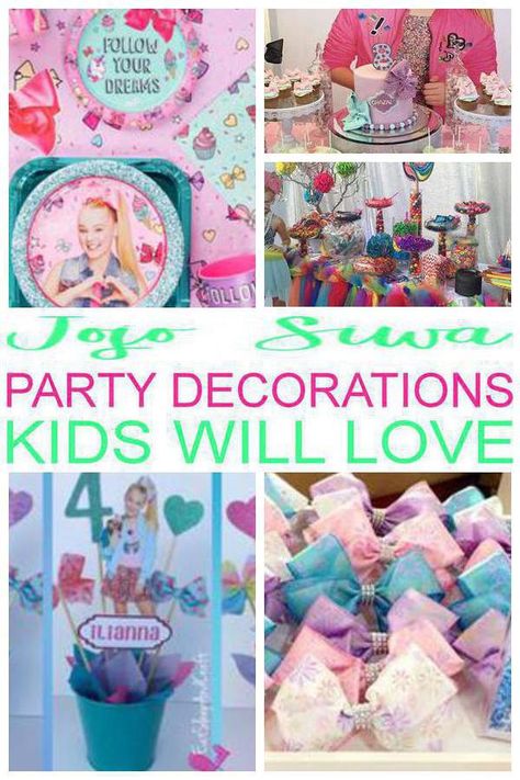 The best JoJo Siwa party decoration ideas! Do you need some fun and cool party decor ideas for your upcoming JoJo Siwa birthday party? Jojo Siwa Birthday Party, Jojo Siwa Party, Jo Jo Siwa, Party Decorations Kids, Jojo Siwa Birthday, Party Decoration Ideas, Bow Party, Jojo Bows, Girl Bday Party