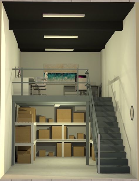 Creative Warehouse Offices Workspace Small Business Warehouse Ideas, Office Warehouse Design, Small Warehouse Office, Small Industrial Office, Small Warehouse Design Storage, Small Warehouse Design Layout, Warehouse Storage Ideas, Warehouse Design Storage, Warehouse Workspace