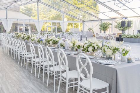 Silly Wedding, White Wedding Reception, Chair Photography, Classic White Wedding, Reception Florals, Clear Tent, Florida Beach House, Indoor Wedding Receptions, Beautiful Wedding Reception