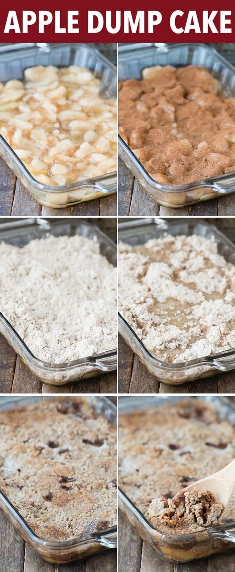 Apple Dump Cake With Pie Filling, Best Fall Desserts, Apple Dump Cake Recipe, Apple Dump Cake, Apple Crisp Easy, Apple Dump Cakes, Cake Mixes, Dump Meals, Spice Cake Mix