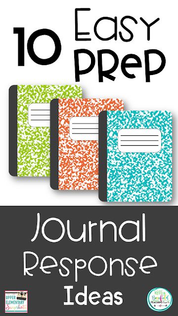 Upper Elementary Snapshots: 10 Easy Prep Journal Response Ideas Reading Response Journals Middle School, Reader Response Journals, Readers Response, 3rd Grade Books, Math Review Activities, Reading Response Journals, Teach Writing, Reading Graphic Organizers, Elementary Books