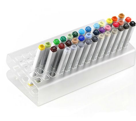 Storage Display Ideas, Pencil Display, Posca Marker, Marker Storage, Art Pens And Markers, Shelf Holders, Copic Marker, Difficult People, Coloring Markers