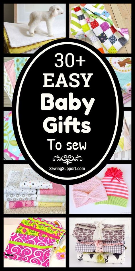 Easy Baby Gifts To Sew, Easy Sew Baby Projects, Diy Baby Girl Gifts, Homemade Baby Gift Ideas, Baby Things To Sew, Diy Baby Sewing Projects, Baby Blankets To Sew, Sewing Toys Easy, Sewing Baby Gifts