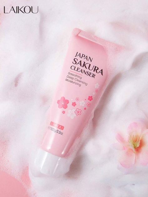 Sakura Skincare, Skincare Cleanser, Gentle Face Wash, Japan Sakura, Skin Cleansing, Whitening Face, Cleansing Face, Skin Cleanse, Brighten Skin Tone