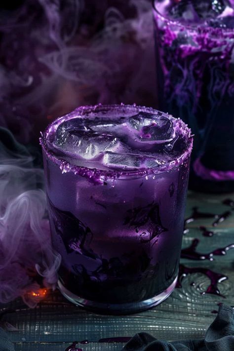 A magical potion for Halloween festivities - A vibrant and mystical cocktail designed for Halloween celebrations. Halloween Cocktail, Blue Curacao, Witches Brew, Cocktail Glasses, Party Drinks, Spooky Halloween, Cocktail Recipes, Vodka, Halloween Party