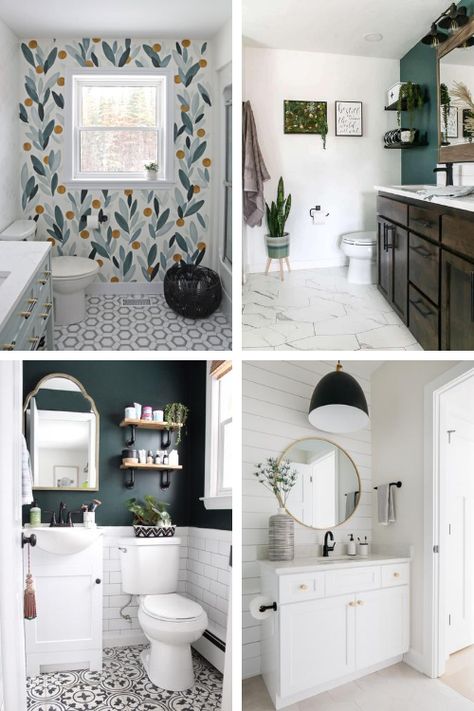 Tile Wall Small Bathroom, Small Bathroom Backsplash Ideas Vanities, Decorative Wall Tiles Bathroom, Focal Wall Bathroom, Bathroom Accent Wall Wallpaper, Accent Bathroom Wall Ideas, Bathroom Remodel Wallpaper, Bathroom Wall Design Ideas, Bathroom Statement Wall