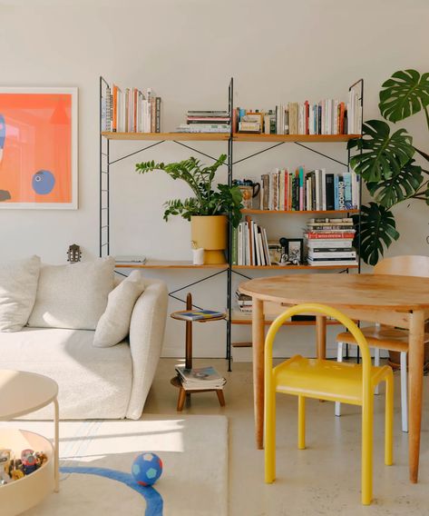 Lynda Gardener and Mark Smith - The Design Files | Australia's most popular design blog. Melbourne Apartment, Wall Shelf Unit, Urban Housing, Light Living Room, Family Apartment, Melbourne House, Apartment Renovation, Renovation Design, Lounge Armchair