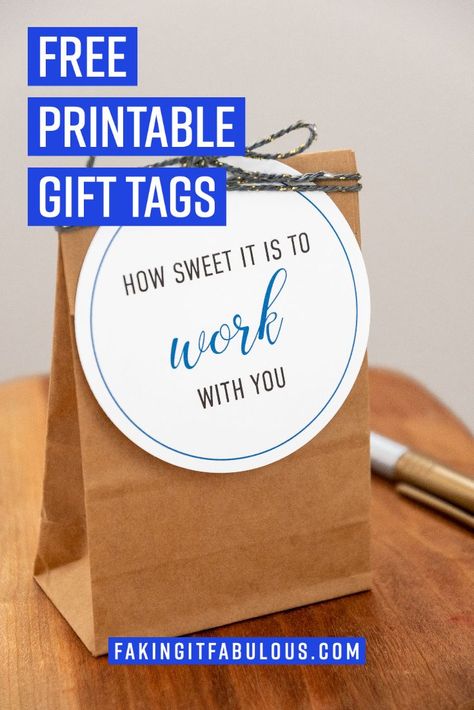 Coworker Gift Tags Free Printable, Staff Appreciation Printables Free, Valentine Cards For Coworkers Free Printables, Secret Pal Gift Tags, How Sweet It Is To Work With You Free Printable, Coworker Gifts Appreciation, Teacher Coworker Gifts, Coworkers Valentines, Secret Pal Gifts