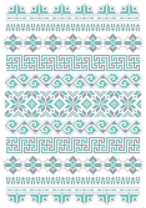 Folk Cross Stitch, Russian Cross, Russian Cross Stitch, Swedish Weaving Patterns, Cross Stitch Sampler Patterns, Cross Stitch Border Pattern, White Symbol, Fair Isle Knitting Patterns, Pola Kristik