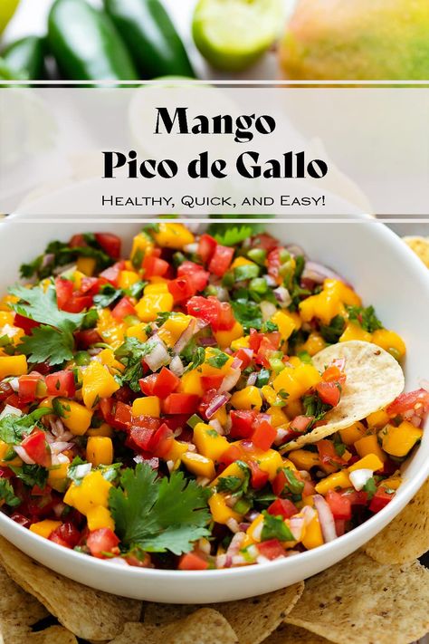 Mango Pico, Hormone Reset, Mexican Salsa Recipes, Mediterranean Foods, Spicy Shrimp Tacos, Mango Salsa Recipes, Hispanic Recipes, Veggie Burrito, Healthy Sauces