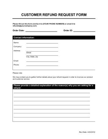 Refund Request Form Template | by Business-in-a-Box™ Form Template, Word File, Templates Downloads, Word Template, Ms Word, Template Download, Word Doc, Sales And Marketing, Grow Your Business